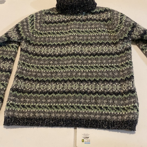 1980’s One on One vintage green grey and white wool blend cardigan - Picture 7 of 10